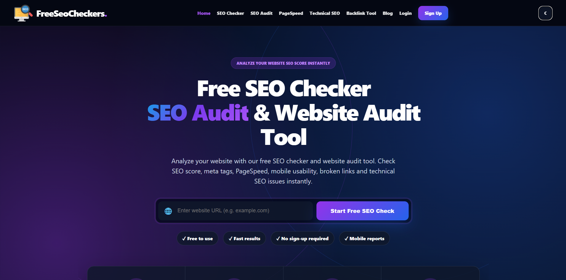 Free SEO Checker & Website SEO Audit | FreeSEOChecker
